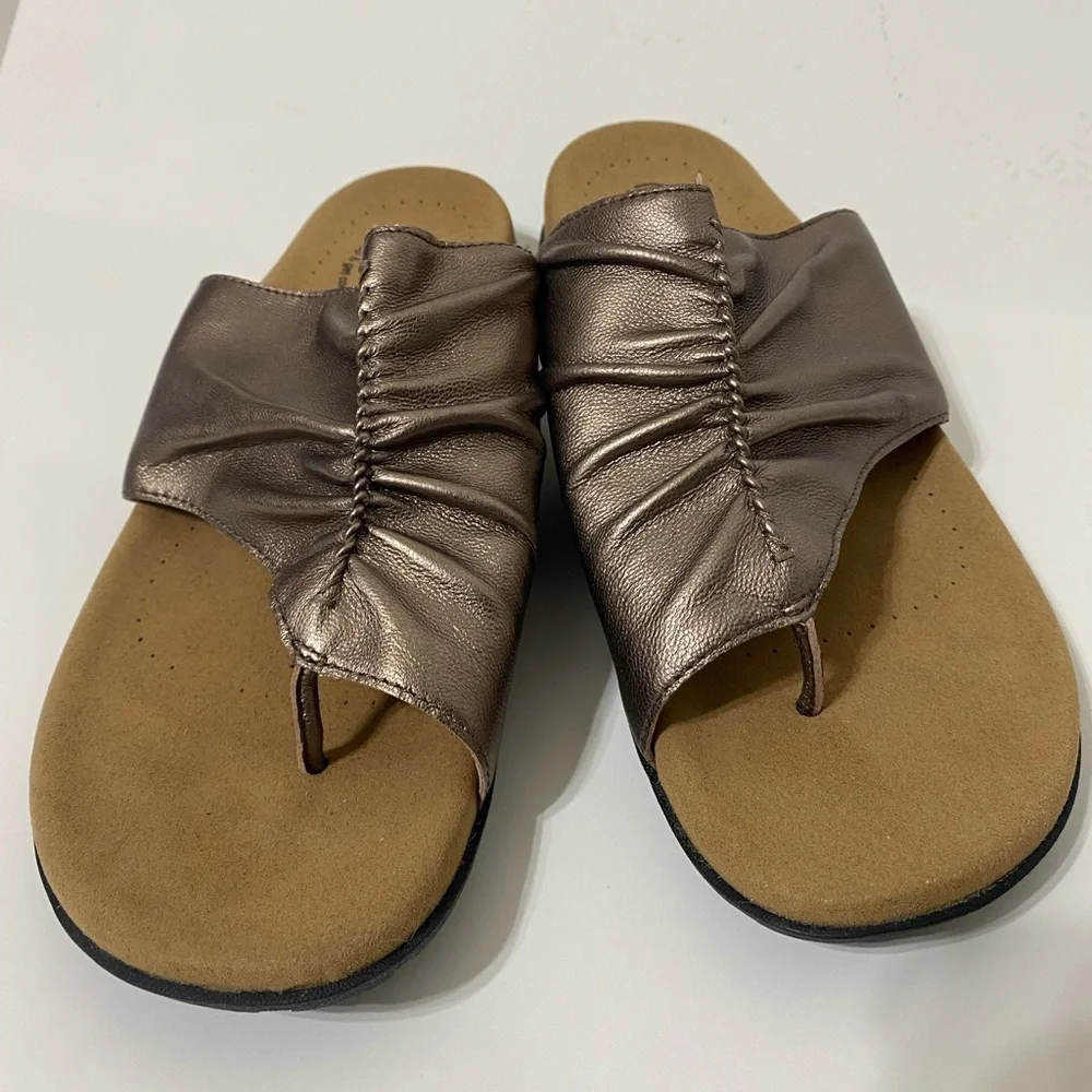 Taos Gift 2 Footwear Women's Slide Sandals - Bronze size 11 - Picture 2 of 5